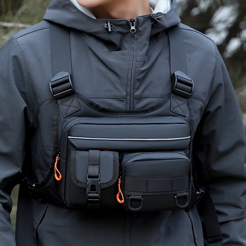 Running Gear Bag - Men's Tactical Chest Bag, Running And