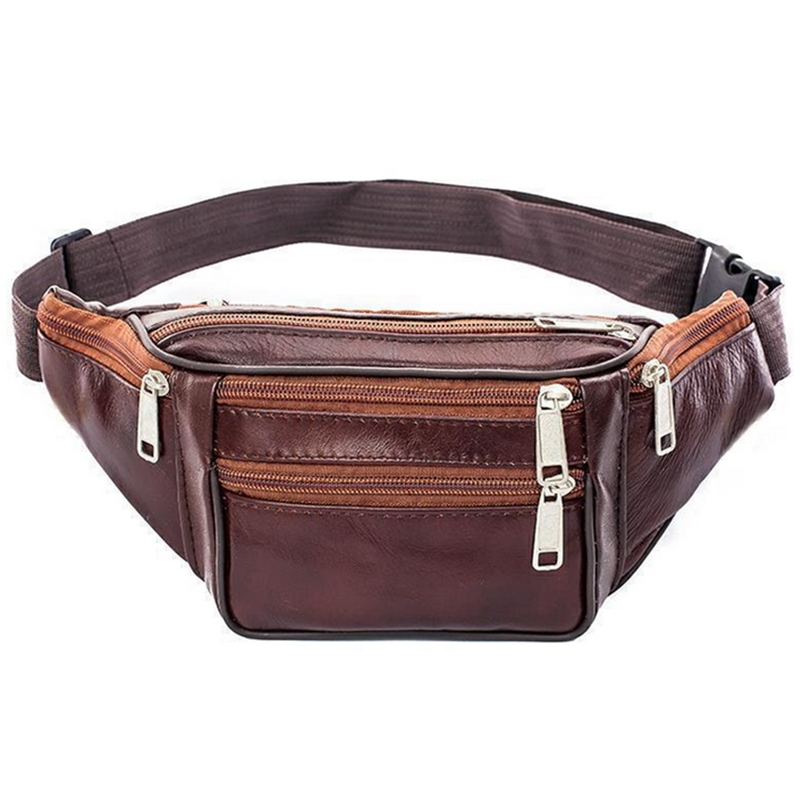 Running Gear For - Leather Men Waist Chest Bag Thin