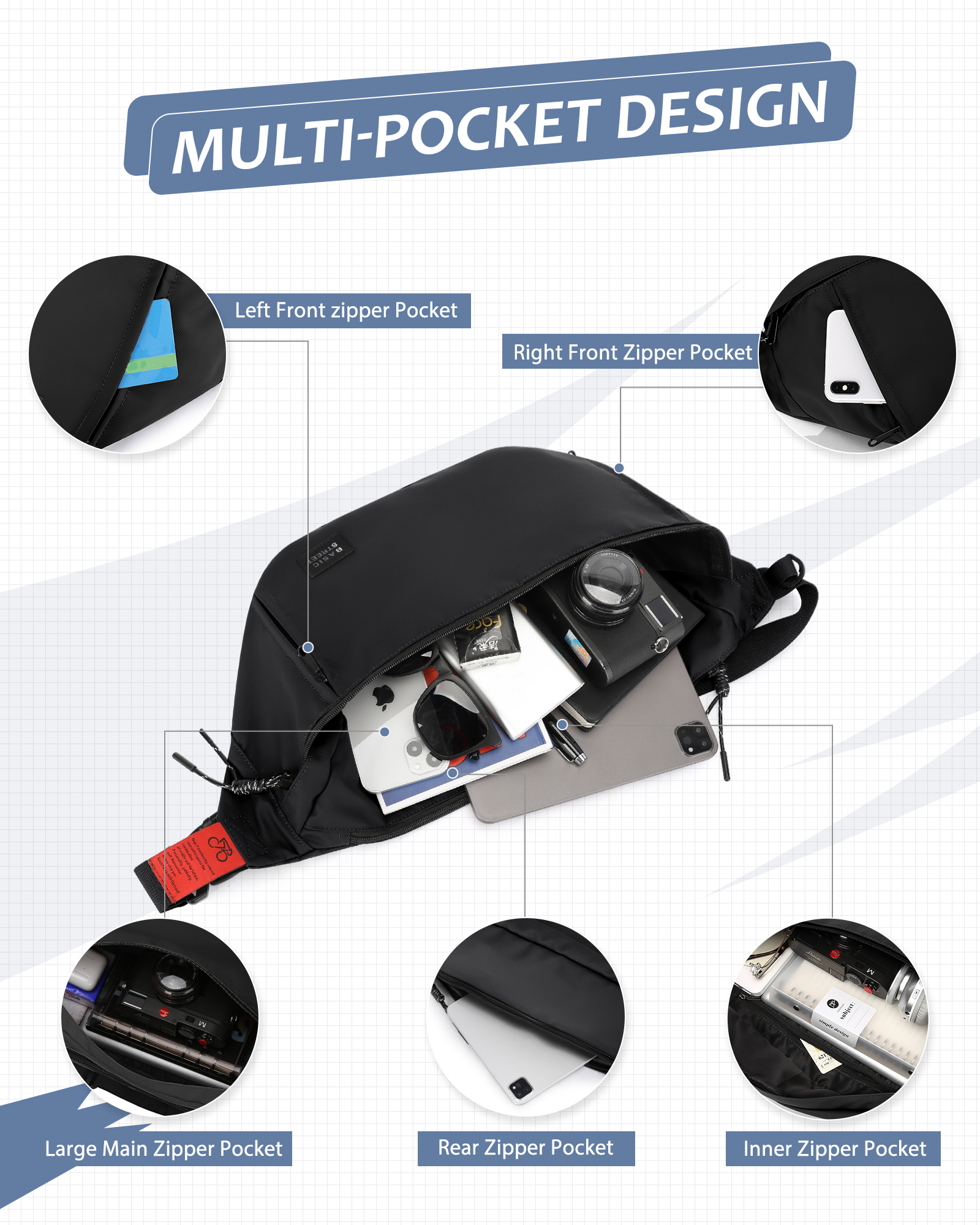 Crossbody Bags for Men,Anti Th – Running Gear Bag recenzja i cena