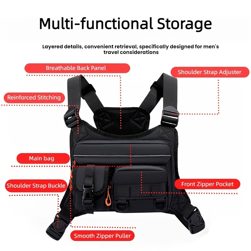 Men's Chest Bag And Motorcycle – Running Gear Bag recenzja i cena